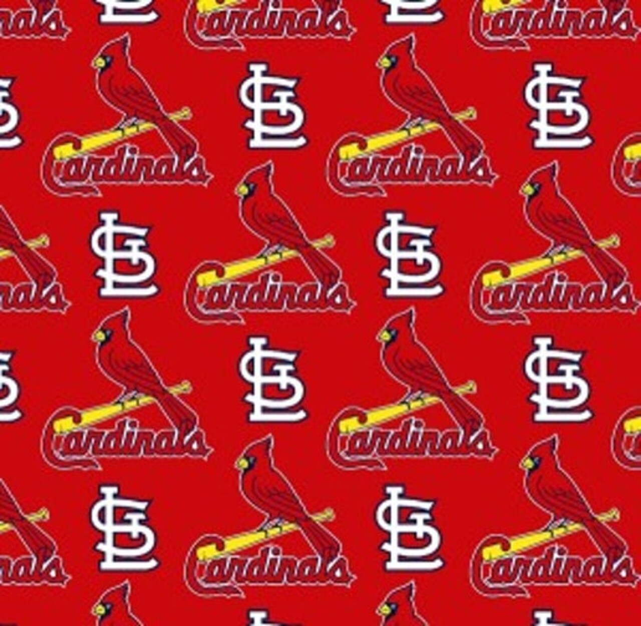 Licensed MLB St. Louis Cardinals Red Cotton 6653-B Fabric by the Yard
